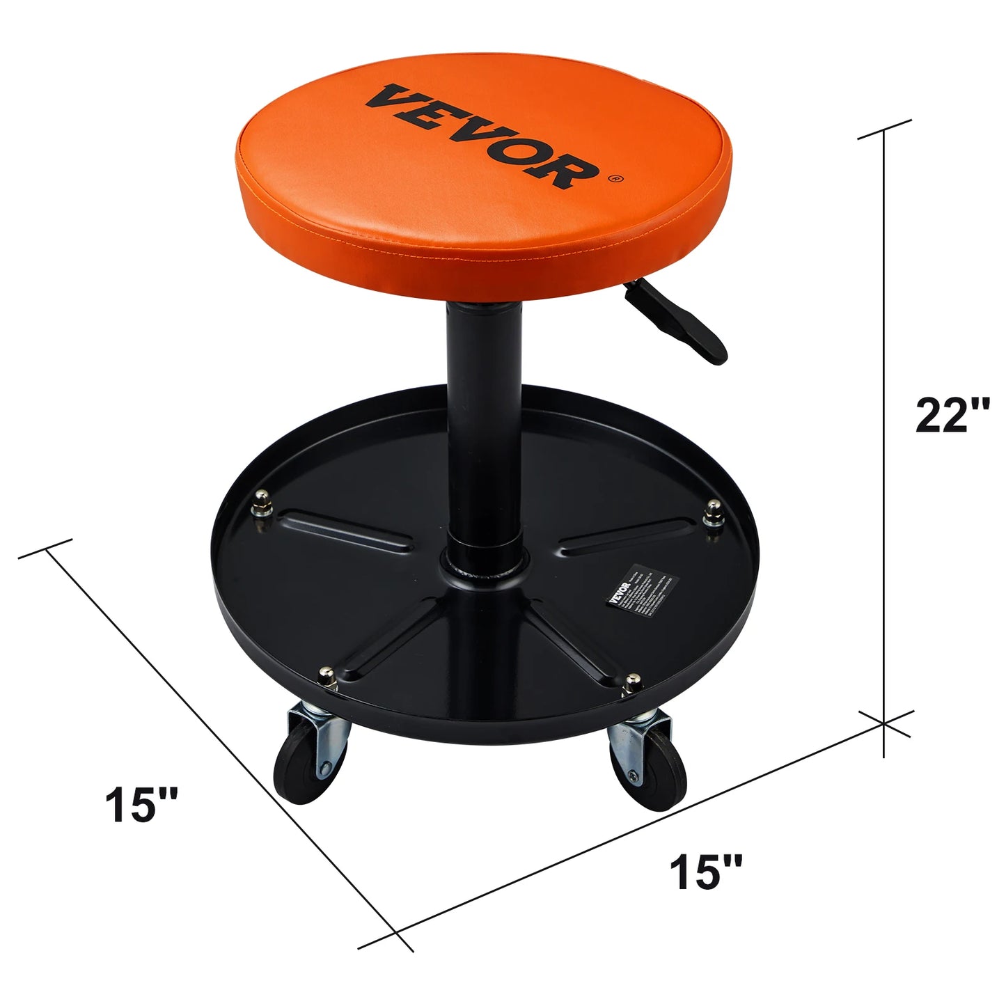 SucceBuy Mechanic Stool 250 LBS Rolling Pneumatic Creeper Garage/Shop Seat Padded Rolling Workshop Stool for Garage Auto Repair