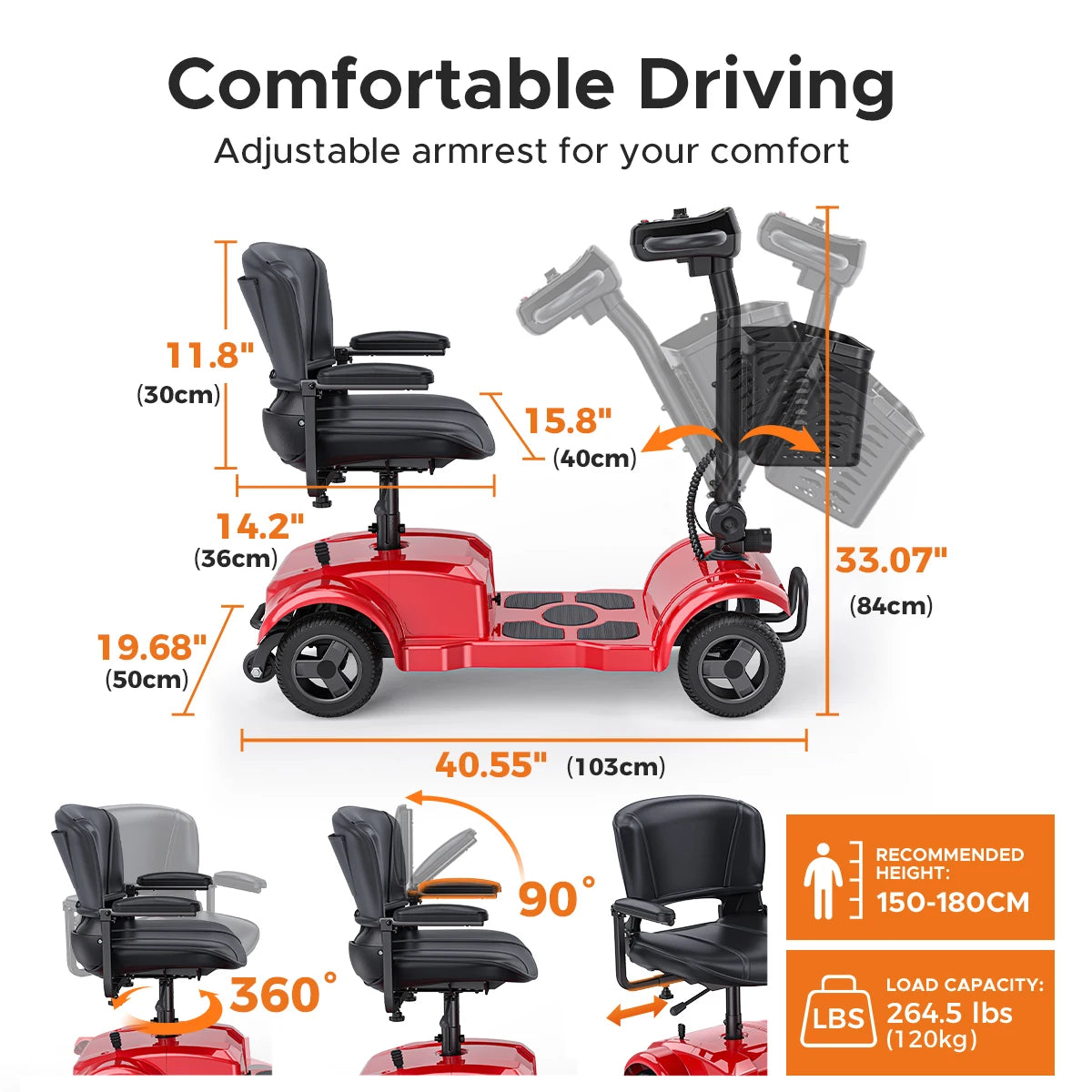 ENGWE Four Wheel Electric Scooter 250W Max 15.5 Miles Range