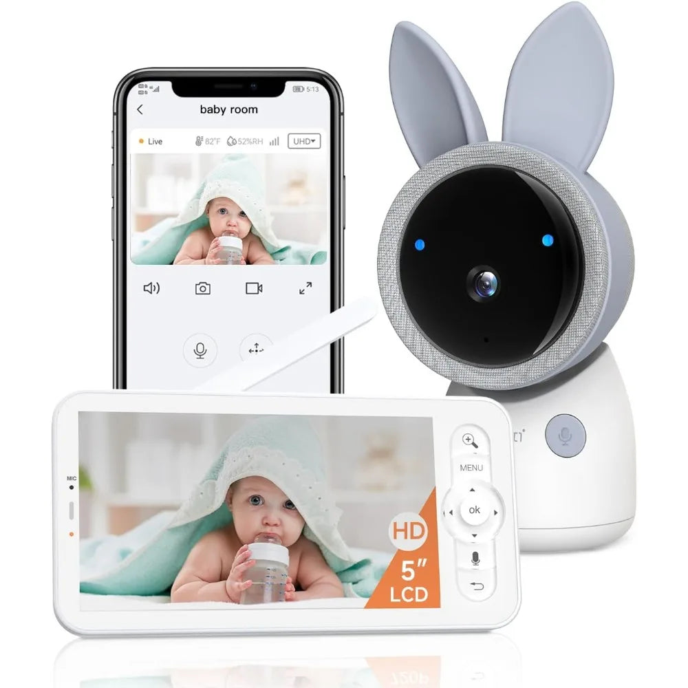 Kankeirr 4MP WiFi Baby Monitor With Night Vision And 2 Way Audio