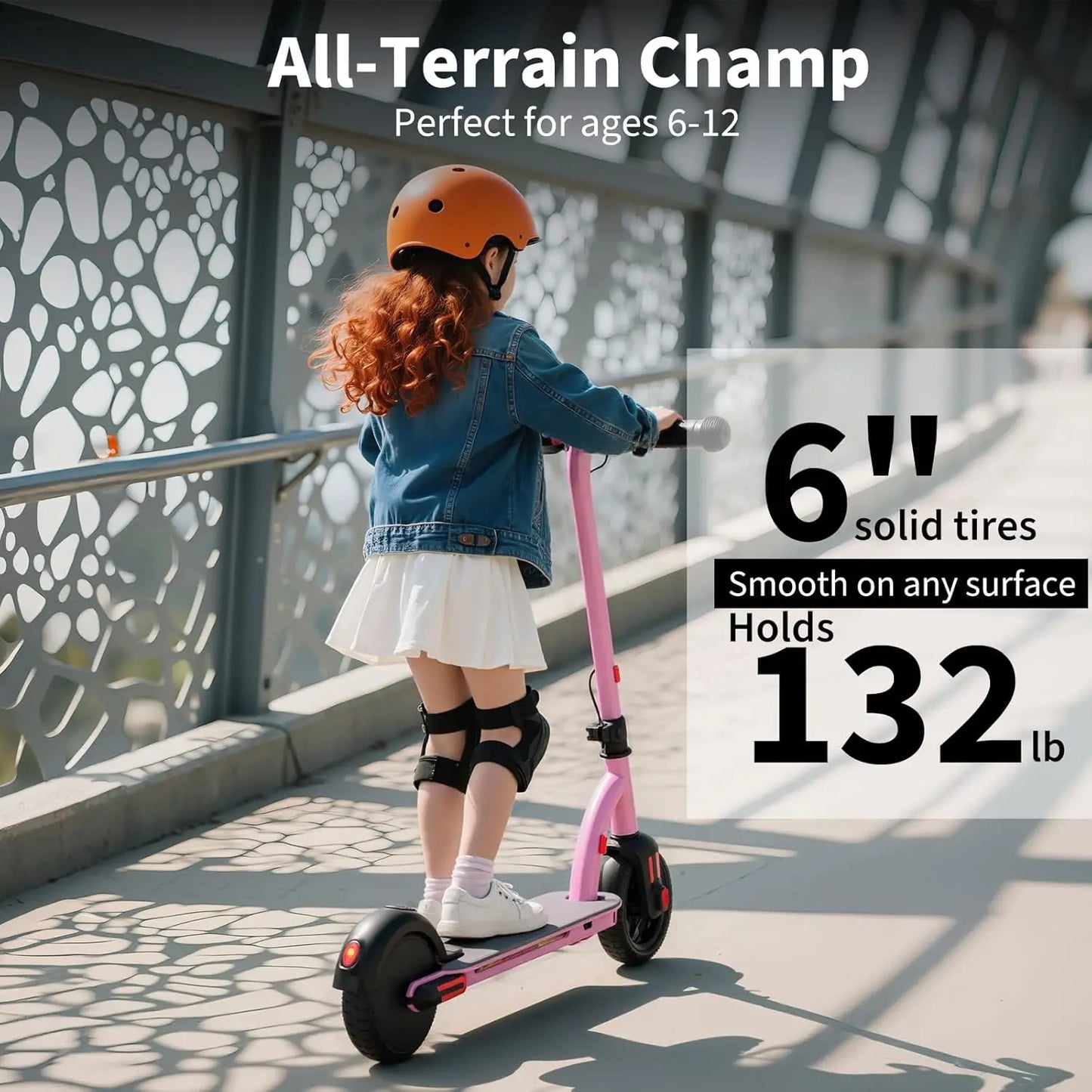 Caromac Kids Electric Scooter 150W Adjustable Height LED