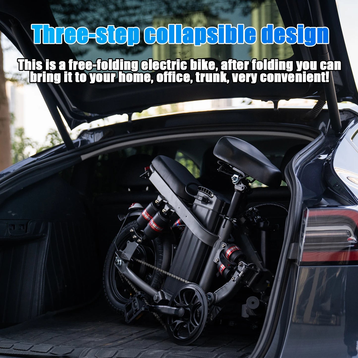 Folding Electric Bike 500W 25Mph 20 Mile Range For Adults