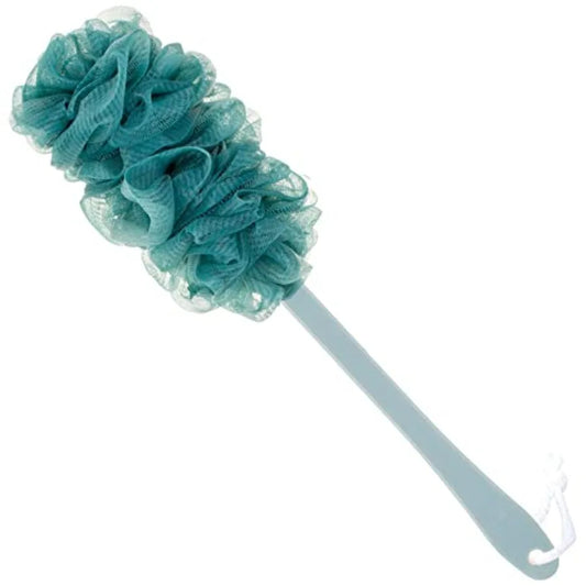 Back Scrubber Shower Brush With Long Handle And Mesh Sponge