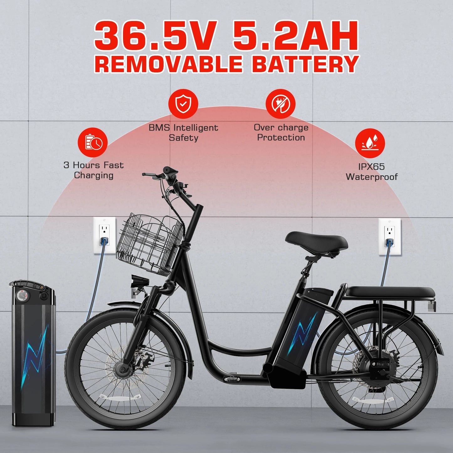 CAROMA Peak 560W Electric Scooter With Seat 36V Battery