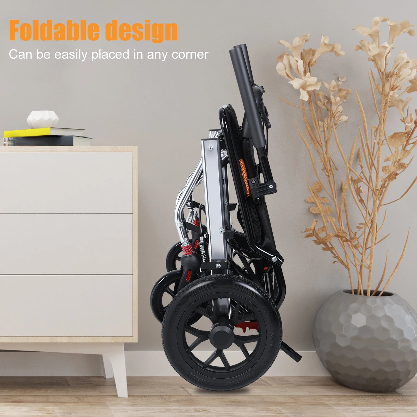 Origin Lightweight Foldable Wheelchair With Handbrake