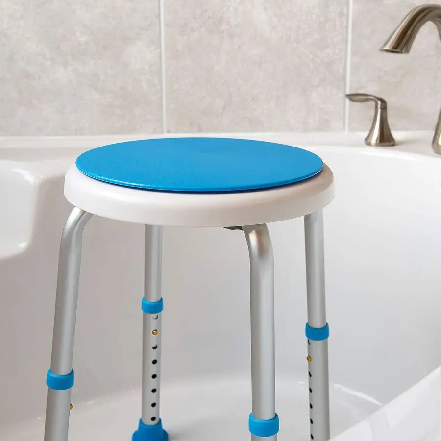 Medical Tool Adjustable Swivel Shower Stool With Anti Slip Tips