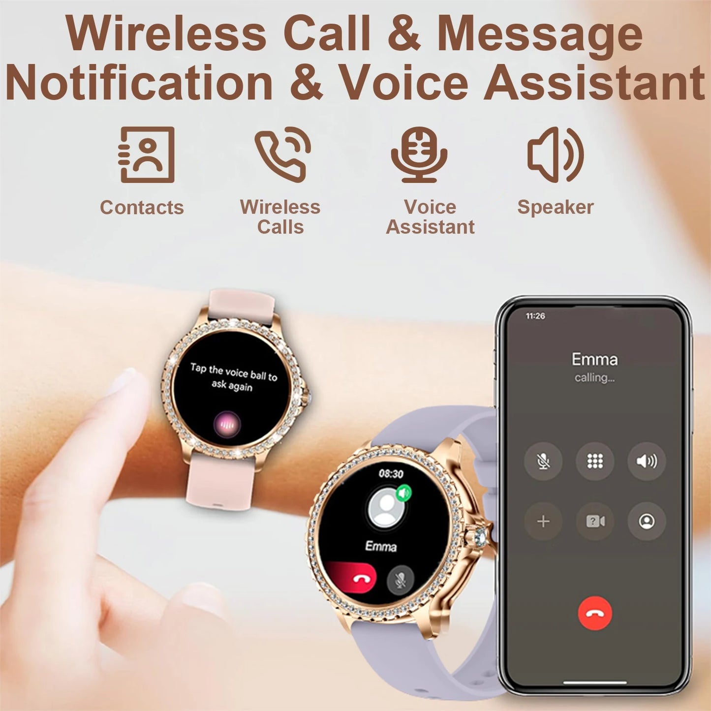 INNOFOVO Smart Watch For Women Touchscreen Fitness Tracker