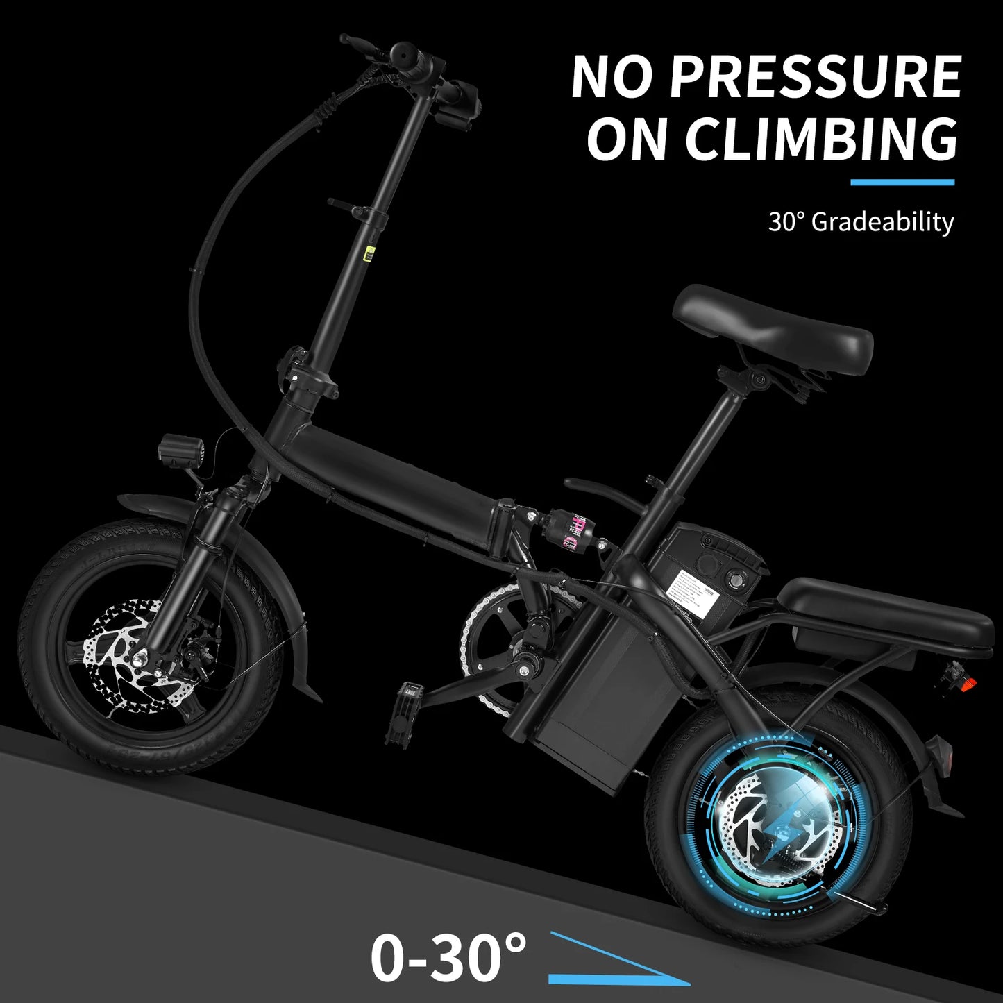 Terrosor T1 400W Folding Electric Bicycle With Basket
