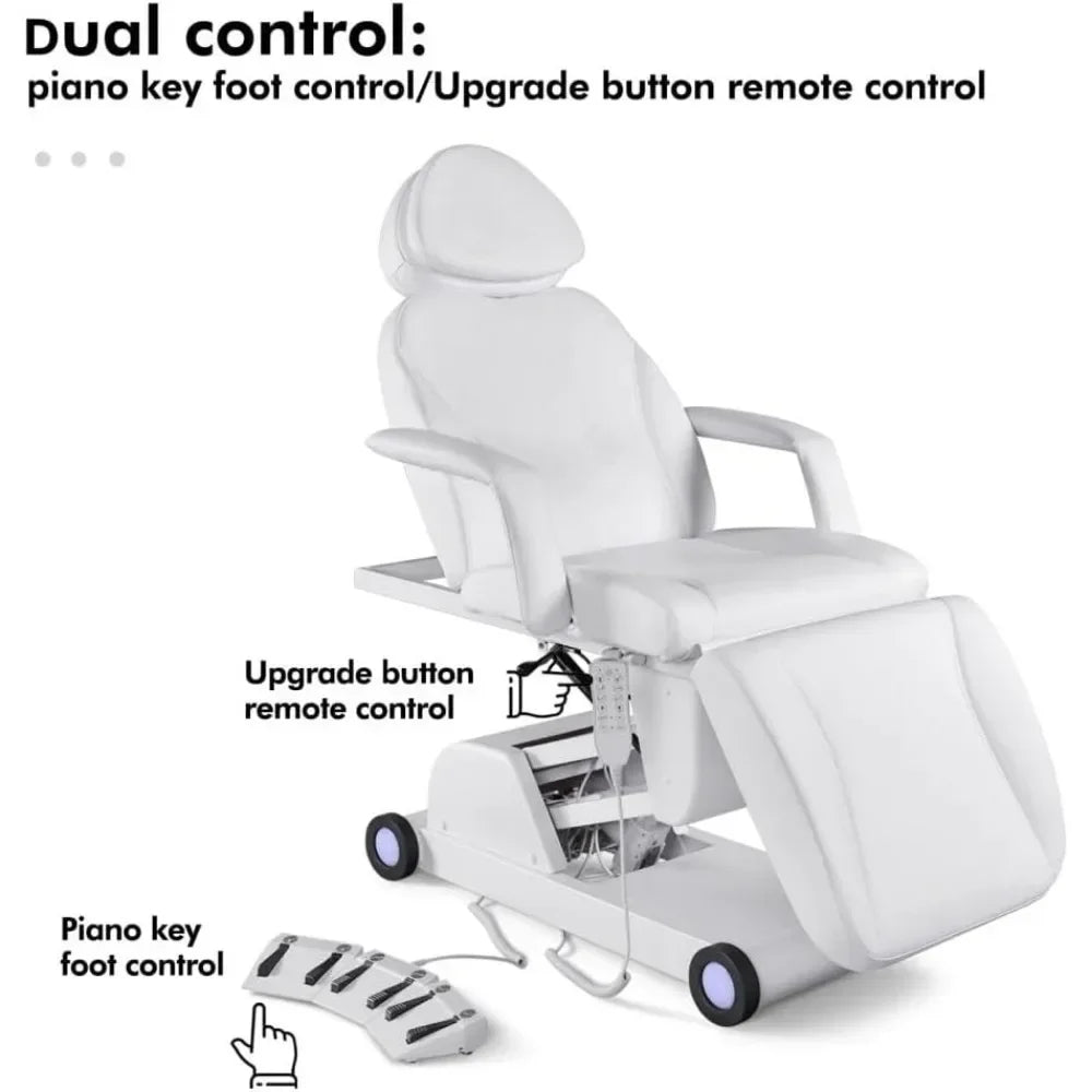 Esthetician Facial Bed With LED Light And Adjustable Table