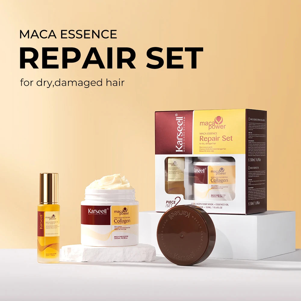 Karseell Collagen Hair Mask With Argan Oil Hair Serum Set