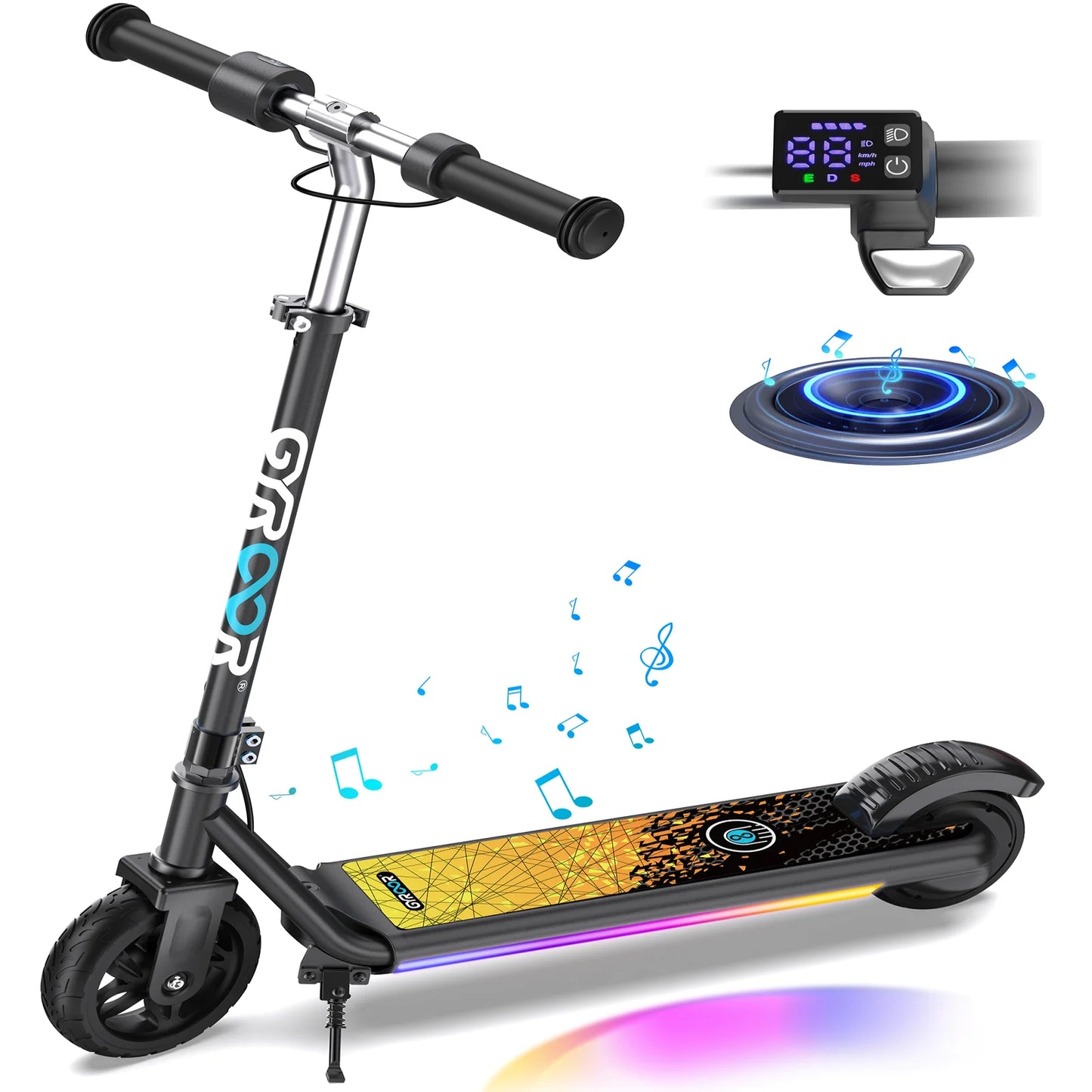 Gyroor H30 Max Kids Electric Scooter LED Display 150W