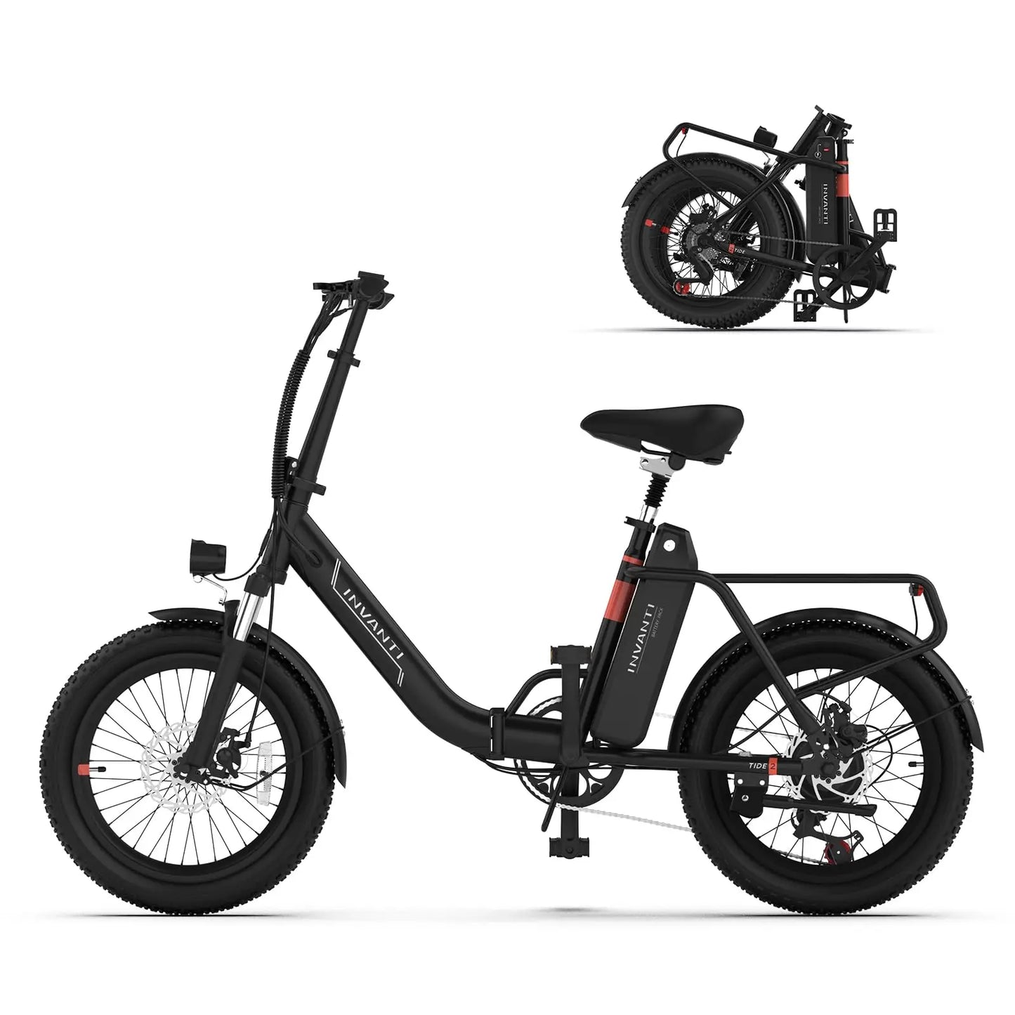Invanti Tide2 Folding Electric Bike 500W 48V 10.4Ah Battery