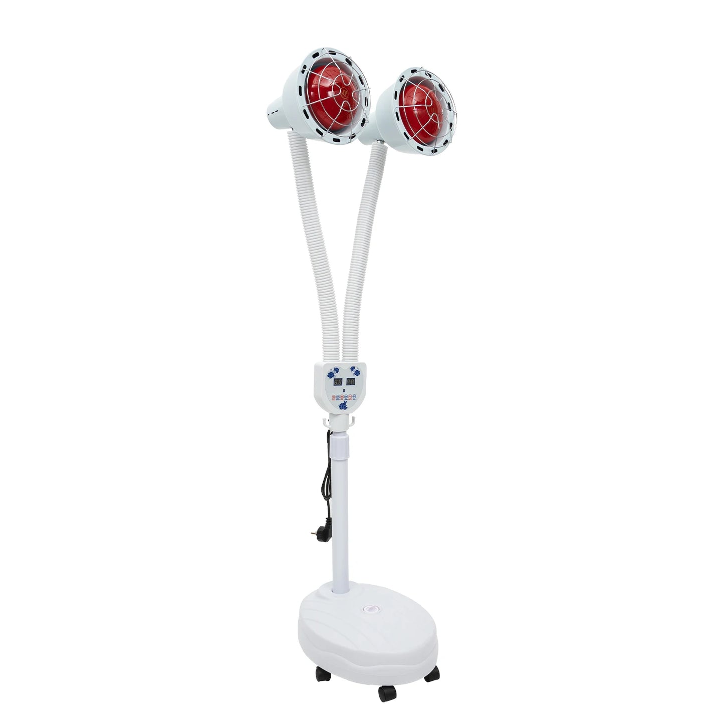Infrared Therapy Lamp Double Head With Adjustable Temperature And Wheels