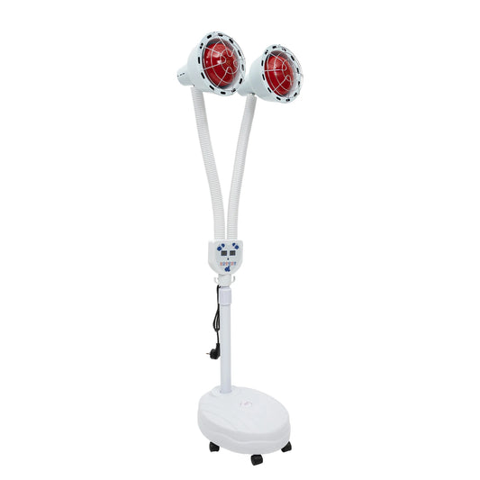 Infrared Therapy Lamp Double Head With Adjustable Temperature And Wheels