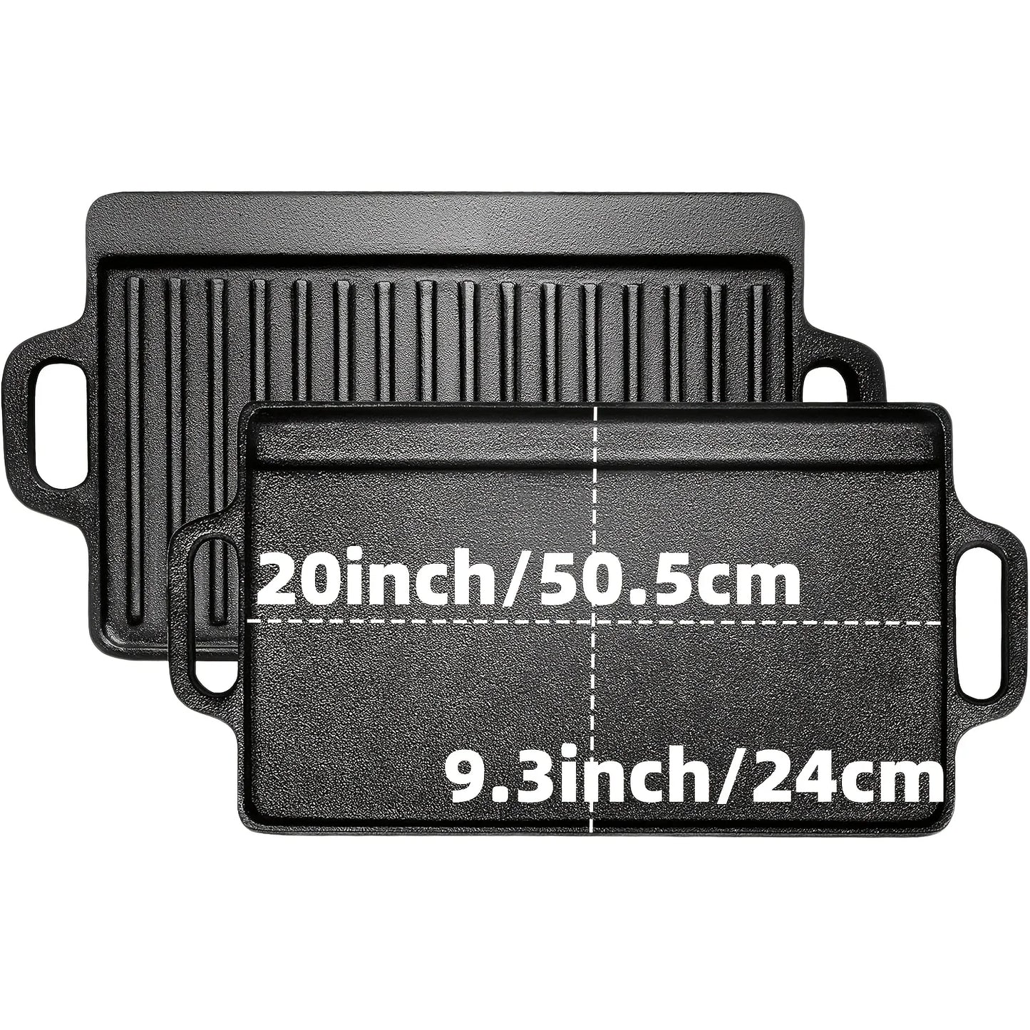 3PCS Cast Iron Skillet Set (6/8/10 Inch)  Pre-Seasoned, Heavy-Duty Pans for Oven, Grill & Campfire, Even Heat, Non-Stick Surface