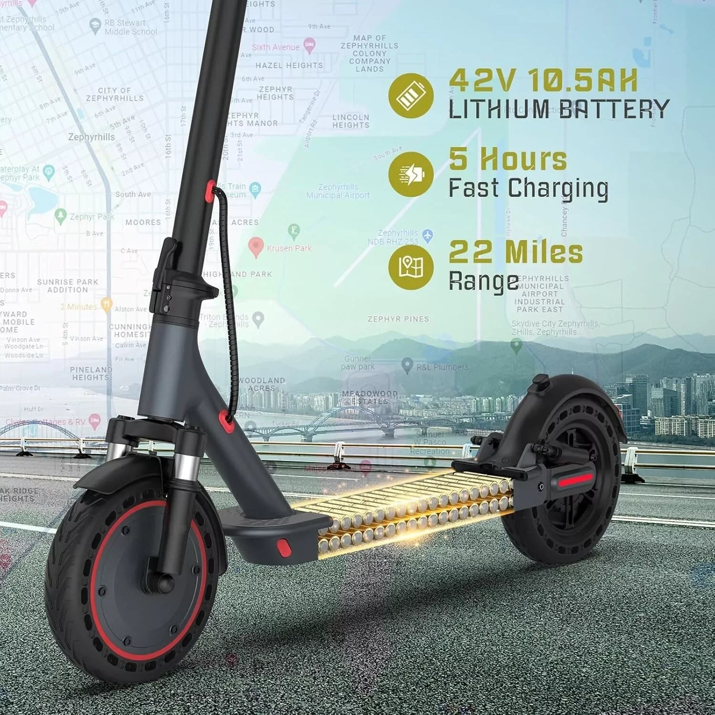 AOVOPRO TMAX 10 Inch Electric Scooter 500W 22MPH Foldable