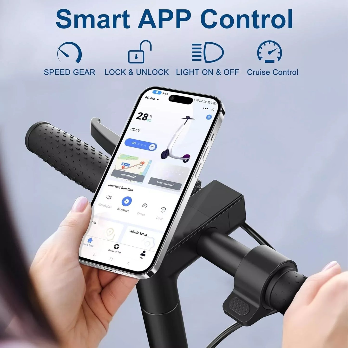 Ladped LP60 Electric Scooter 350W Folding 19mph App Control