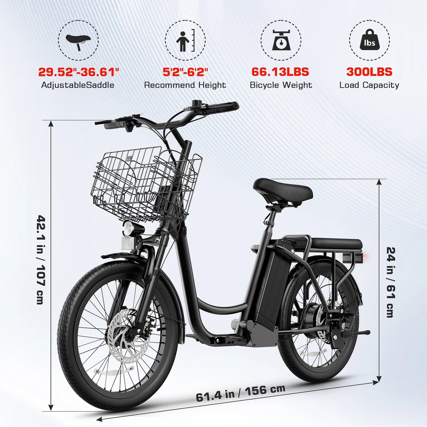 CAROMA Peak 560W Electric Scooter With Seat 36V Battery