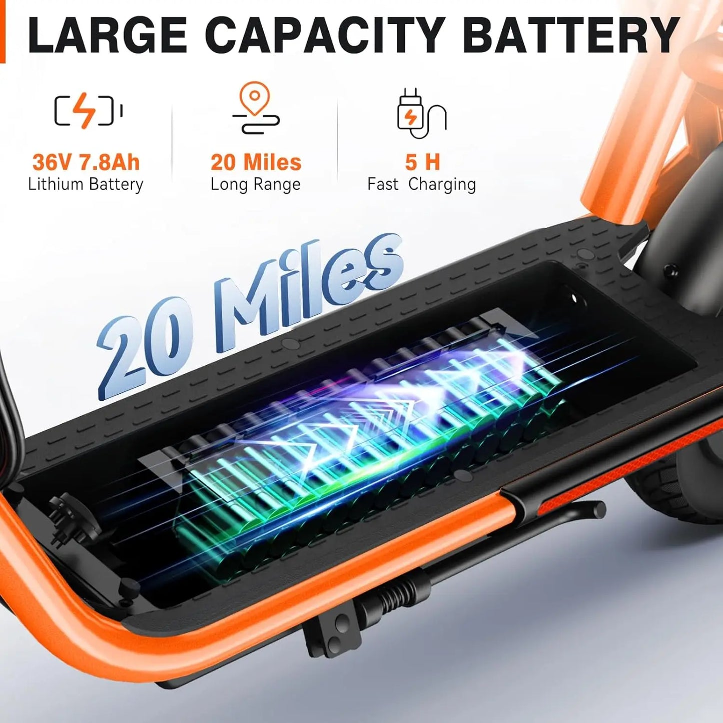 SISIGAD C10 600W electric scooter, 19MPH top speed, 20-mile range, with seat, shock absorbers, folding design, and dual brakes.