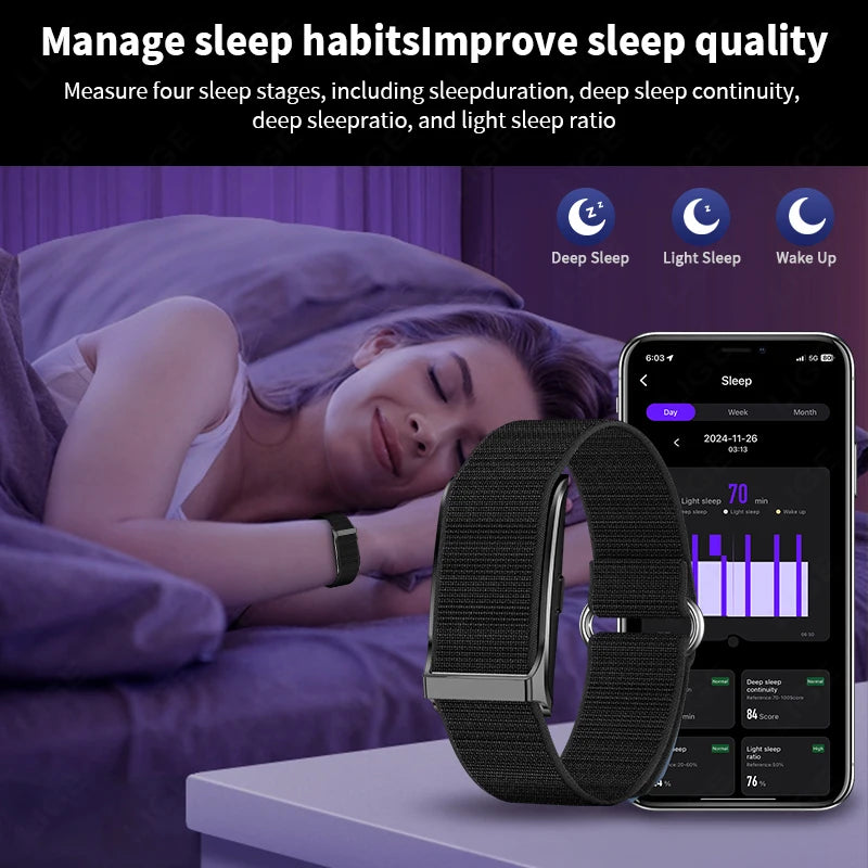 LIGE No Screen Design Smartband Sleep Health Tracking