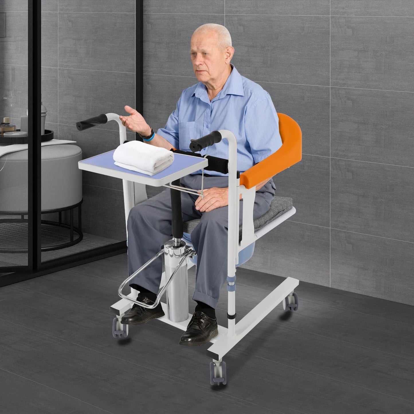 Bymaocar Hydraulic Patient Transfer Chair 100 Kg Capacity