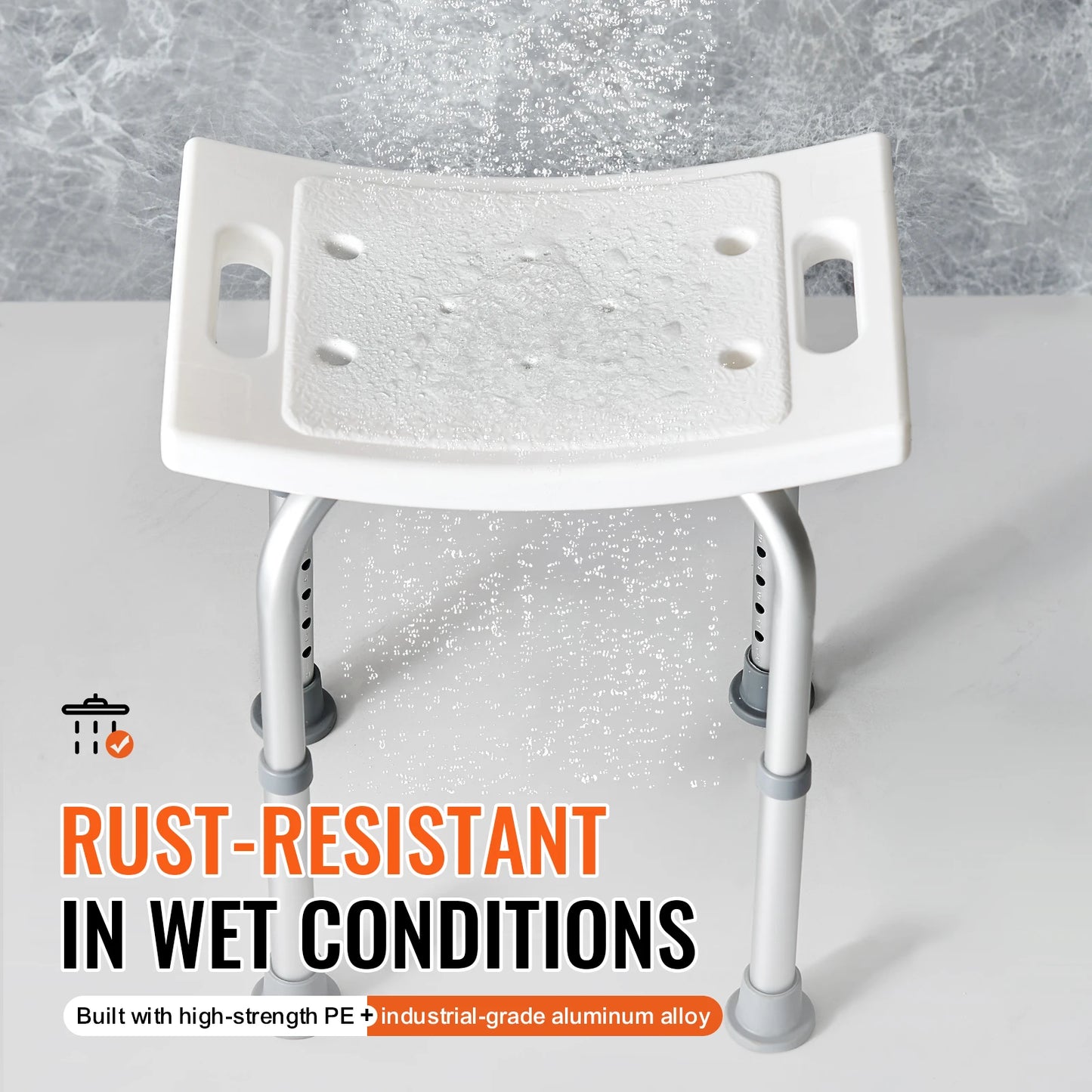 Hign-concerned Adjustable Shower Chair with Handles