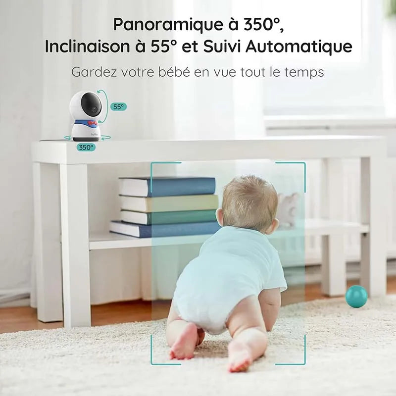 BOIFUN 1080P Baby Monitor Camera With PTZ Tracking