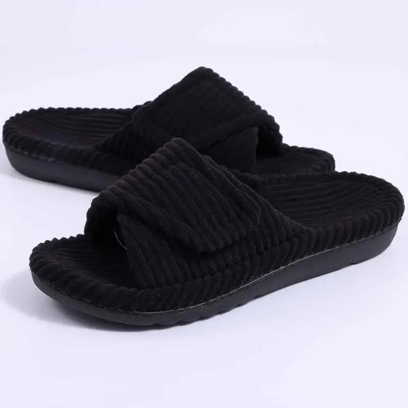Spa Women's Fuzzy Faux Fur Slippers With Memory Foam Comfort