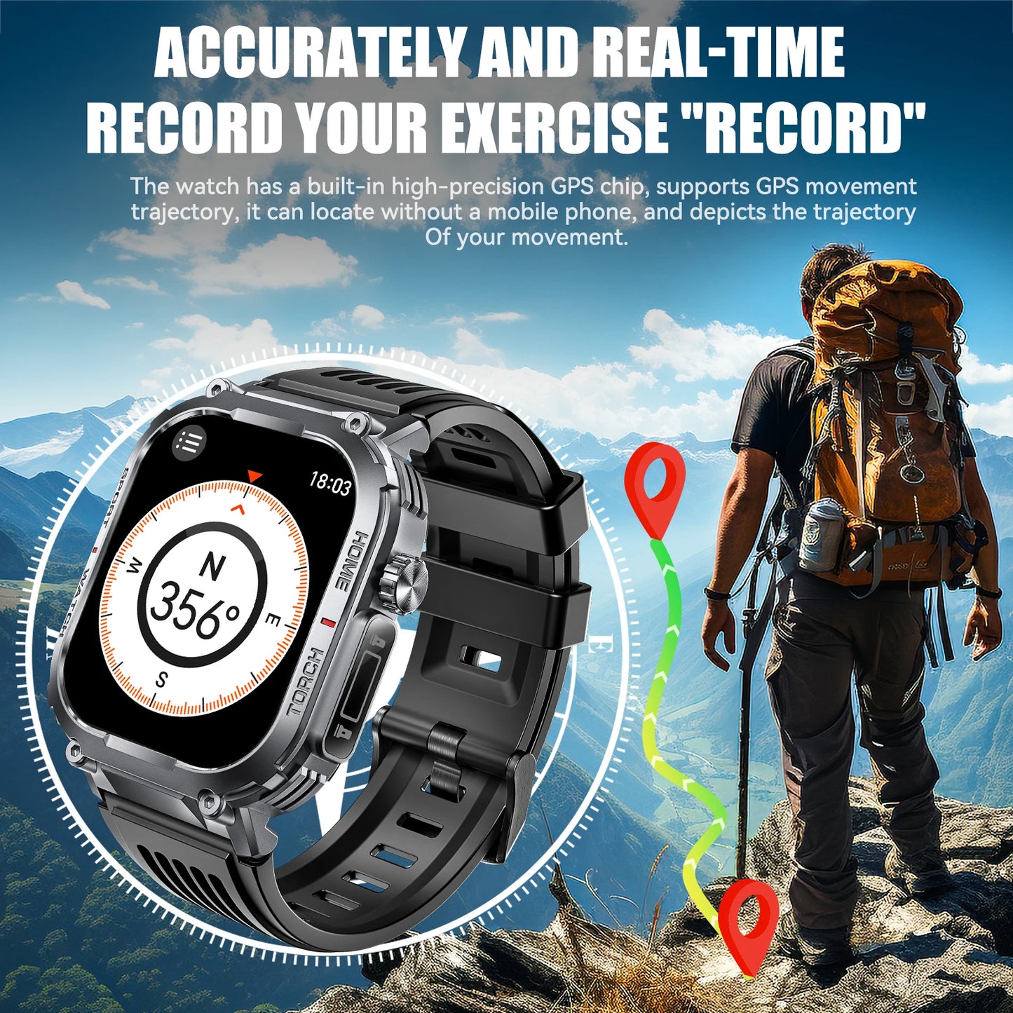EIGIIS S320B Smart Watch Men 3ATM Waterproof