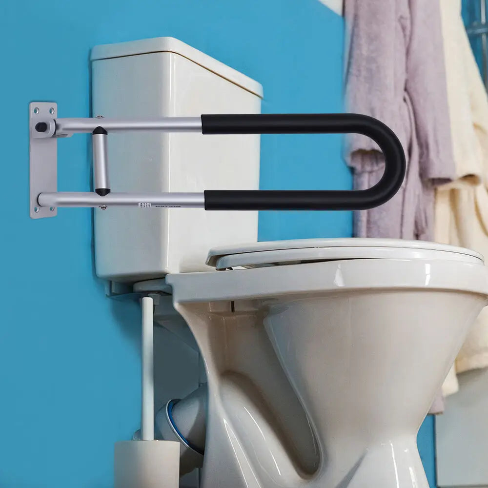 Folding Handicap Grab Bar Rails For Toilet And Bathroom Safety