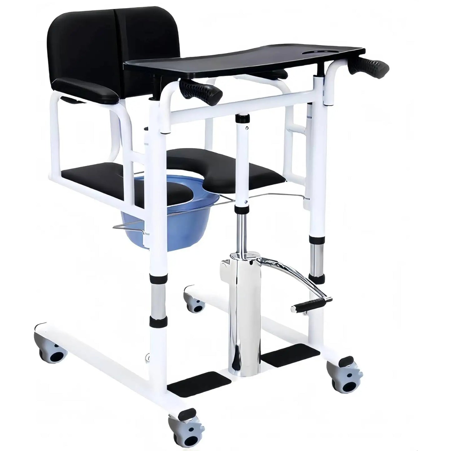 Elderly Transfer Chair With Caster Hydraulic Lift