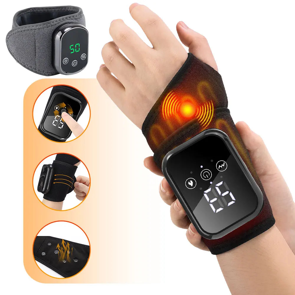 Agdoad Electric Heating Wrist Massager Wrap With Vibration