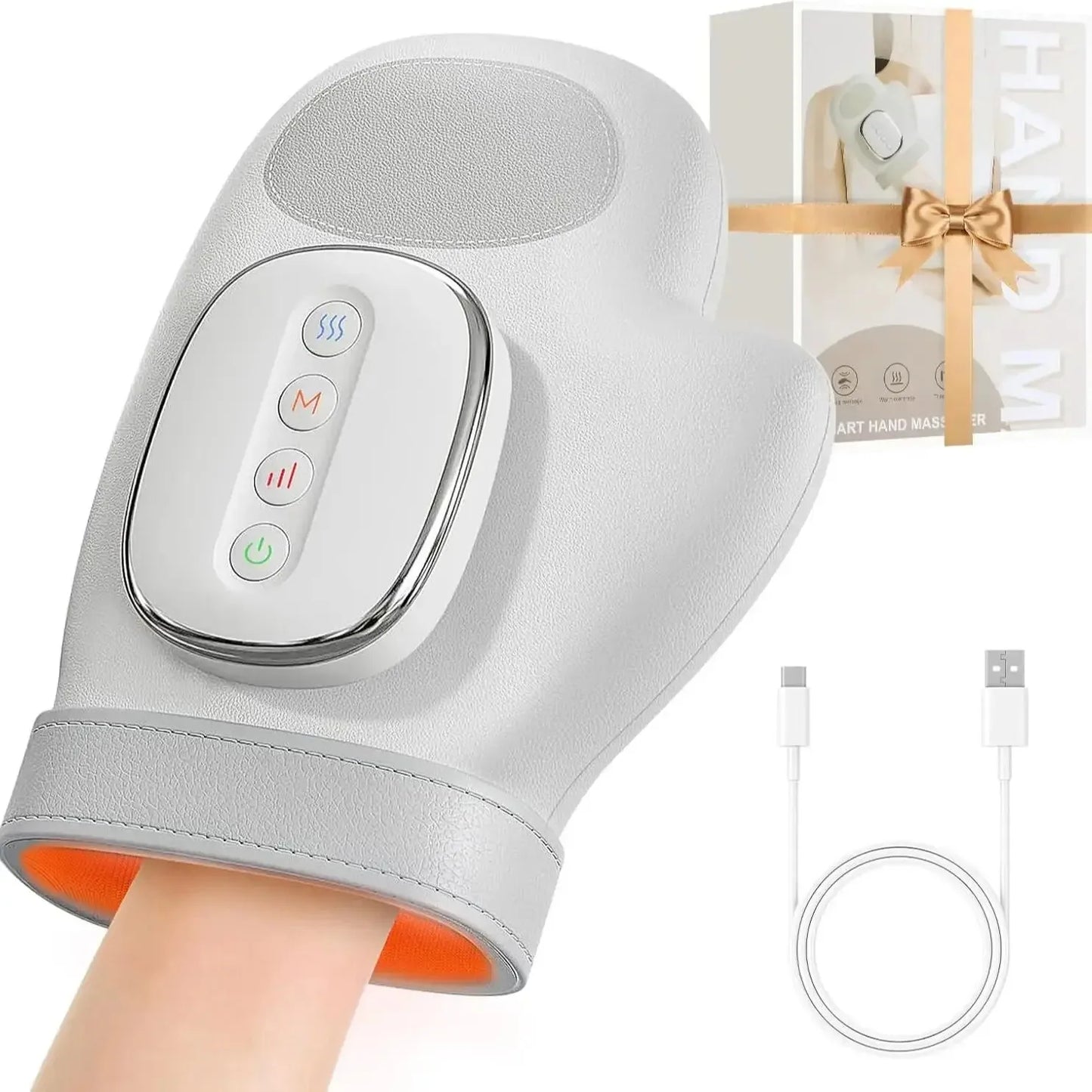 Hand Massager With Heat And Airbag Compression For Carpal Tunnel Wrist Relief