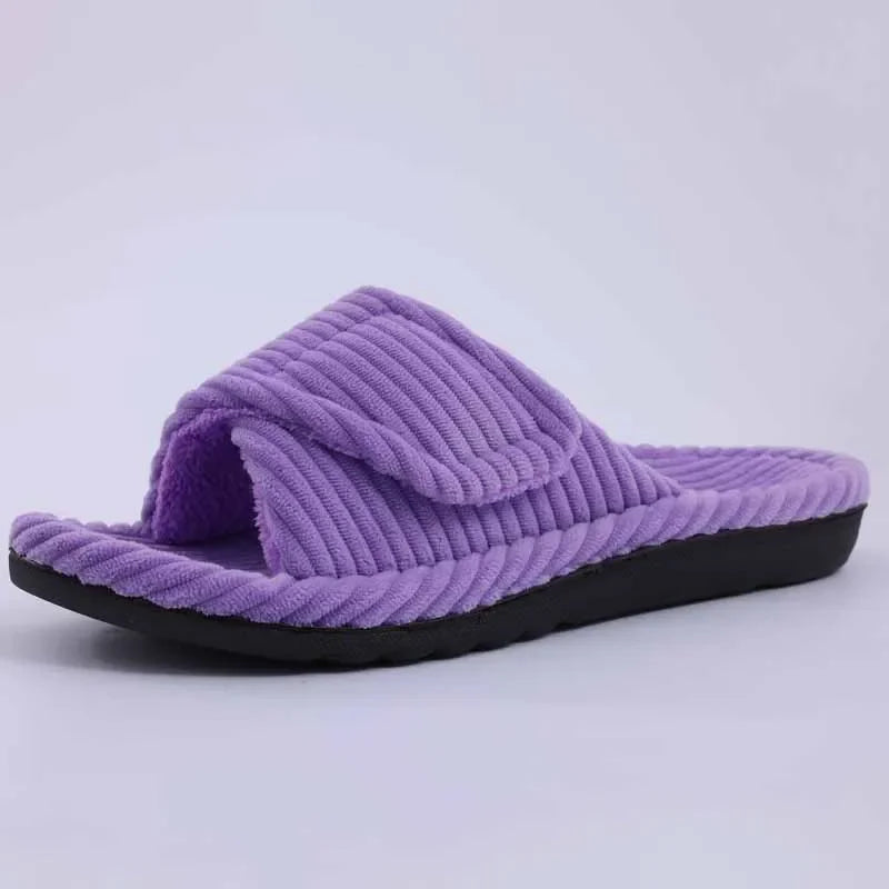 Spa Women's Fuzzy Faux Fur Slippers With Memory Foam Comfort