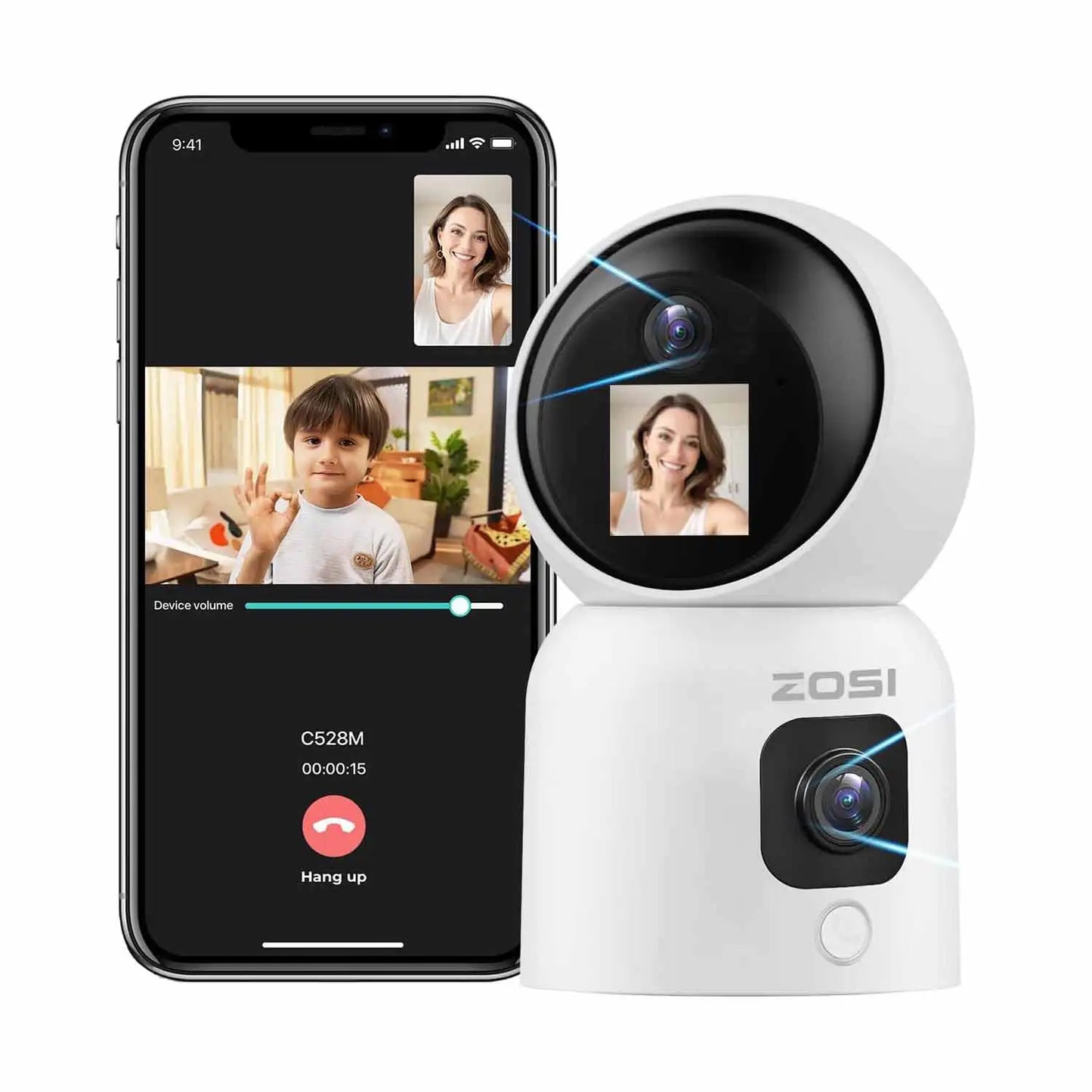 ZOSI 6MP Dual Lens Indoor IP Camera With Two-Way Video