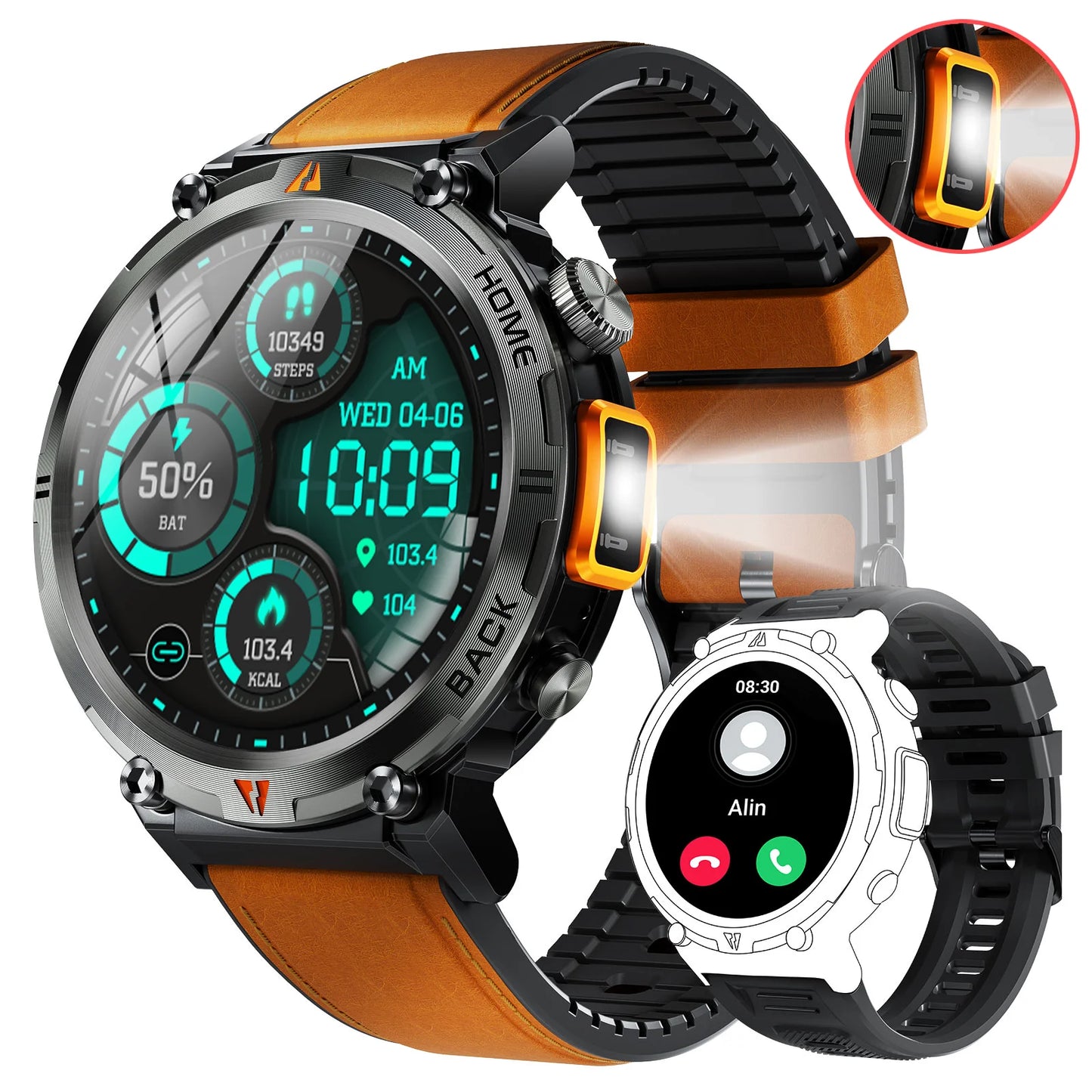 EIGIIS KE3 Smartwatch Bluetooth Call With Health Monitor Heart Rate